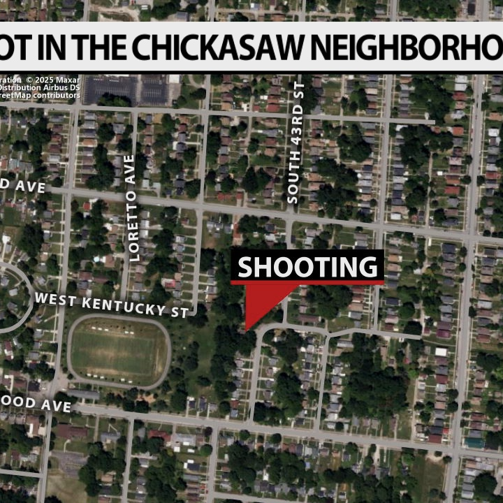 Chickasaw neighborhood shooting map